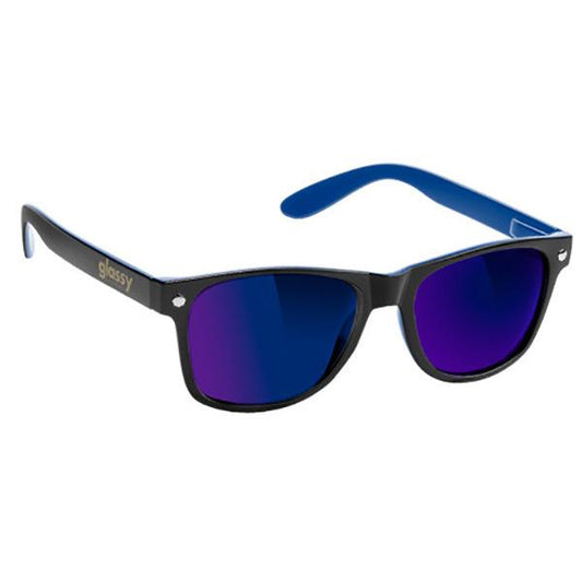 GLASSY Leonard Sunglasses - Black/Blue Mirror